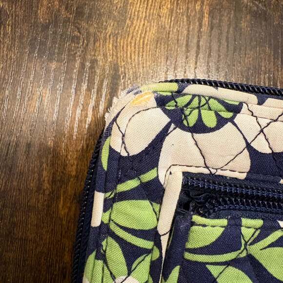 Vera Bradley Turnlock Wallet in Lucky You Floral Green Pattern - Picture 3 of 6